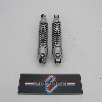 Pair of Harley Genuine OEM Chrome 11-3/4" 11.75" Rear Shock Absorbers