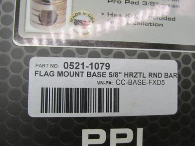 Pro Pad NOS Front Flag Mount Base 5/8" Horizontal Bar Chrome 0521-1079