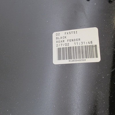 Harley OEM 00-02 Softail FXSTSI Rear Fender Black w/ Burgundy Stripe 5