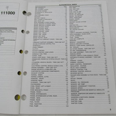 Harley Davidson Genuine 2012 Trike Model Parts Catalog Factory Manual