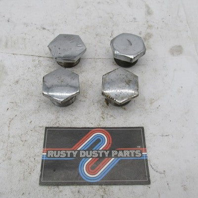 Lot of 4 Vintage Triumph BSA Genuine 26.5mm Fork Tube Caps Original