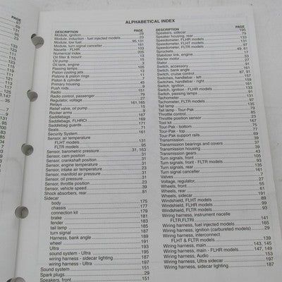 Harley Davidson Official Factory 2003 Touring Models Parts Catalog 994