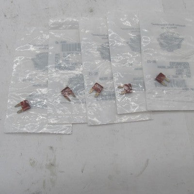 Lot of 5 Harley-Davidson OEM NOS 7.5A Mini Fuses Brown 69200293