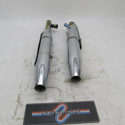 Pair of Harley Davidson OEM Stock Exhaust Mufflers Silencers 65890-00