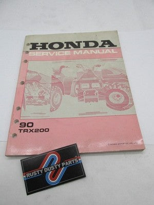 Honda Official Factory 1990 TRX200 ATV Service Shop Manual Book