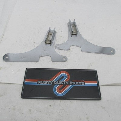 Pair Khrome Werks Chrome Side Plates Sissy Bar Mount Brackets FXWG FXS