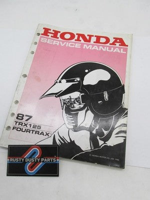 Honda Official Factory 1987 TRX125 Fourtrax ATV Shop Service Manual Bo