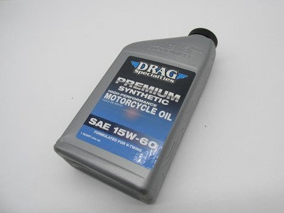 Drag Specialties Premium Synthetic 15W-60 High Perf. Motorcycle Oil  1
