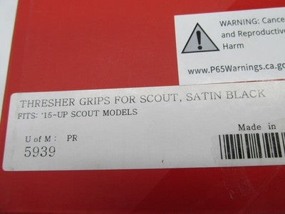 Kuryakyn NOS Black Thresher Handlebar Grips Indian Scout 5939