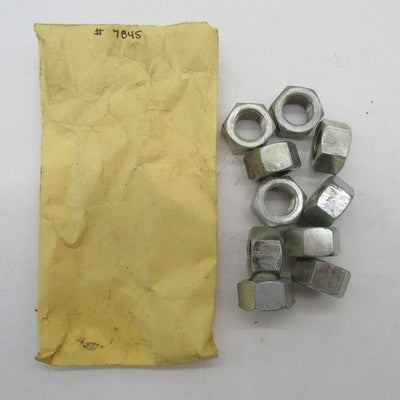 Lot of 10 Harley-Davidson OEM NOS 1/2"-20 x 7/16" x 3/4" Hex Nuts 7845
