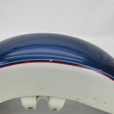 Harley OEM 00-13 Touring Road King Front Fender White w/ Blue Pinstrip