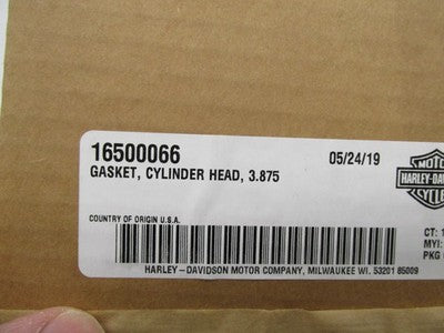 Harley Davidson Genuine NOS Twin Cooled Cylinder Head Gasket 3.875 165