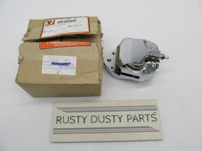 V-Twin NOS Classic Harley Front 2 Piston Brake Caliper, Chrome 23-1106