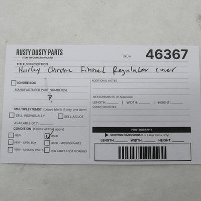 Harley Davidson Genuine Chrome Finned Voltage Regulator Cover
