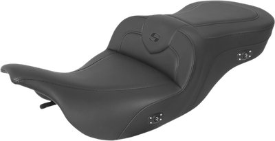 Saddlemen Heated RoadSofa Seat Black W/Black Stitching 897-07-187HCT