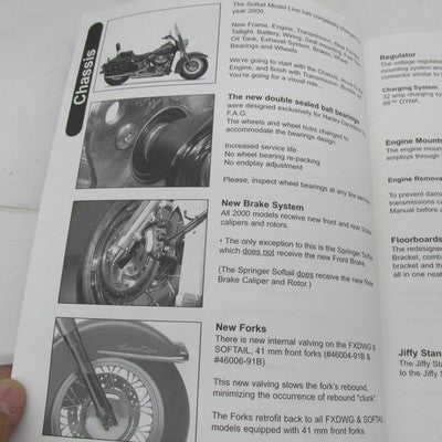 Harley Davidson Model Year 2000 New Model Technical Seminar Brochure