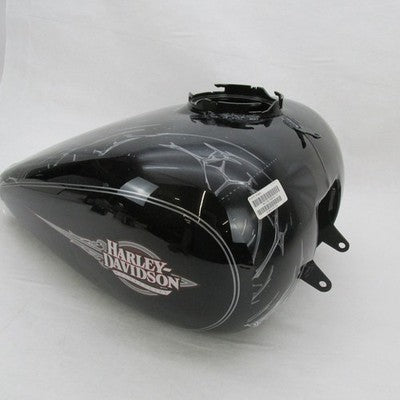 New Harley OEM 09-13 Touring FLHTC Fuel Tank Vivid Black Pinstripe 613