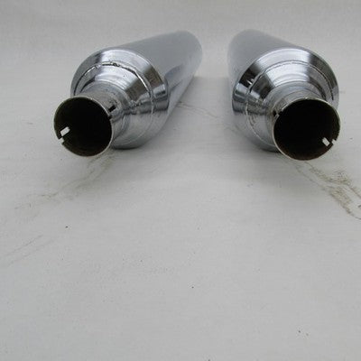Pair of Harley Davidson Genuine Stock Chrome Freewheeler Mufflers 6490