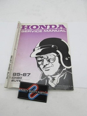 Honda Official Factory 1985-1987 CH80 Elite Motorcycle Service Manual