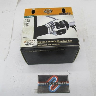 Harley Davidson Genuine NOS Chrome Switch Housing Kit In Original Box
