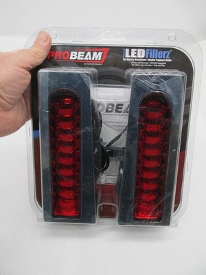 Custom Dynamics NOS ProBEAM LED Fillerz Red/Chrome 2040-2157 PB-FILL-R