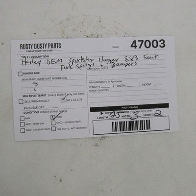 Pair of Harley 92-03 Sportster 883 Hugger 39mm Front Fork Springs 24"