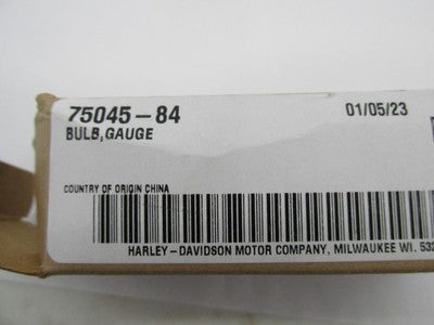 Lot of 10 Harley-Davidson OEM NOS 12V Bayonet Gauge Bulbs, Clear 75045