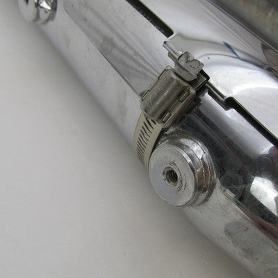 Pair of Harley OEM Softail Chrome Catalyst Mufflers w/ Shields 65872-0