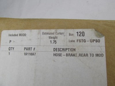 Polaris NOS Genuine OEM Brake Hose, Rear to Mod Brake Line 1911697
