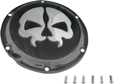 Drag Specialties Split Skull Derby Cover Black 1107-0551