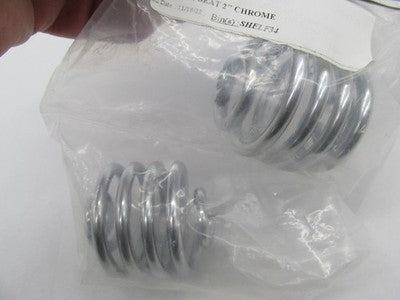 Drag Specialties NOS 2" Seat Spring Pair, Chrome 0820-0010