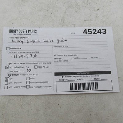 Harley Davidson Genuine NOS Bronze Intake Valve Guide 18179-57A