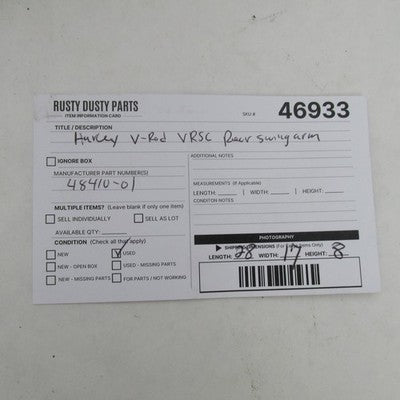 Harley Davidson OEM Polished Rear Swing Arm V-Rod VRSC 48410-01