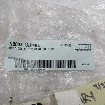 Buell Genuine Black Left Hand Wind Deflector XB9SX XB12X XB12XT N0007.