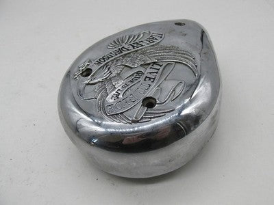 Harley-Davidson Chrome Live To Ride Teardrop Air Cleaner Cover w/ Back