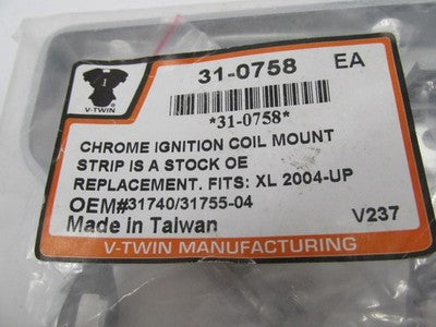 V-Twin NOS Harley XL Ignition Coil Mount, Chrome 31-0758 | 31740-04 |