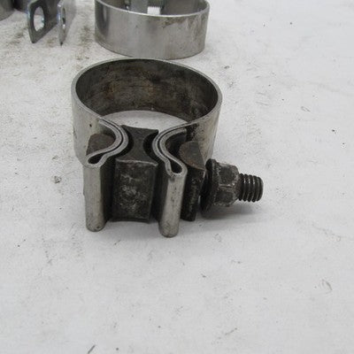 Mixed Lot of 7 Harley Davidson OEM Exhaust Muffler Clamps Varied Sizes