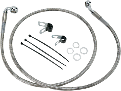 Drag Specialties Extended Stainless Steel Front Brake Line Kit 46 7/8i
