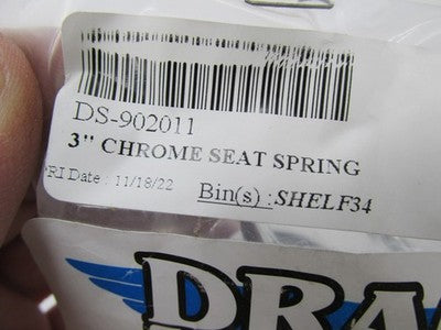 Drag Specialties NOS 3" Seat Spring, Chrome DS-902011