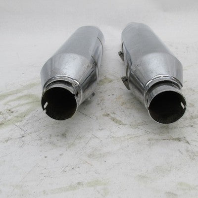 Pair of Harley OEM 05-06 Softail FLSTN Chrome Mufflers 65357-05 65358-