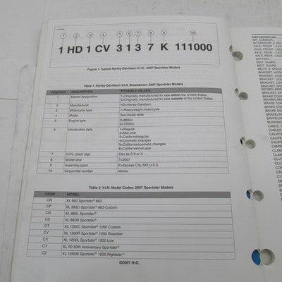 Harley-Davidson Official Factory 2007 Sportster Models Parts Catalog 9
