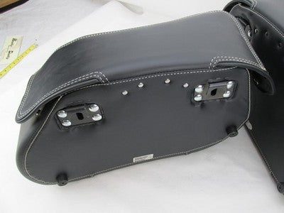 Indian OEM Genuine Soft Leather Saddlebags Pair Assembly, Black 287991