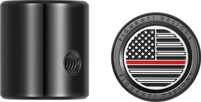 FIGURATI DESIGNS Heel-Toe Shifter Cover Red Line American Flag - Black