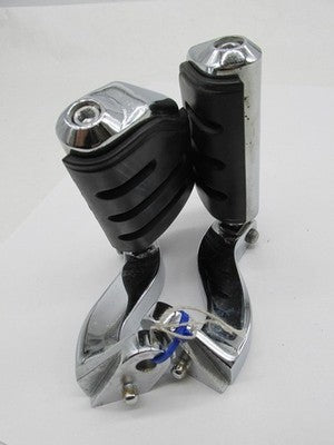 Harley Touring Softail Dyna Chrome Rider Highway Pegs w/ Swept Back Mo