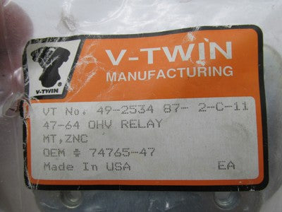 V-Twin NOS Harley Zinc Relay Mount 49-2534 | 74765-47
