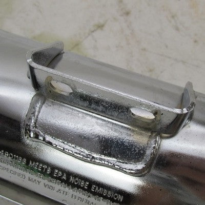 Pair of Harley OEM Stock Softail Street Bob Chrome Mufflers w/ Shields