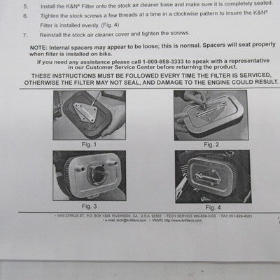 K&N NIB '04-'13 Harley Sportster High-Flow Air Filter HD-8834