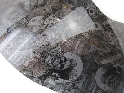 Harley-Davidson 1999-08 Smoked Fairing Windshield w/ Skull Graphics T1