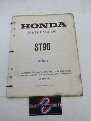 Honda Official Factory 1973 ST90 Parts Catalog Manual