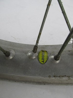 Vintage Maico Enduro Akront Wheel Rim with Concical Hub and Spokes